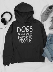 Dogs Are My Favorite People Hoodie (Color: black, size: XXX-Large)