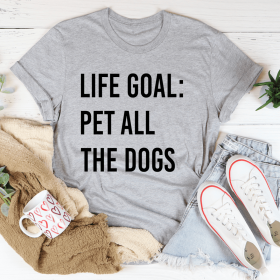 Life Goal Pet All The Dogs T-Shirt (Color: Athletic Heather, size: S)