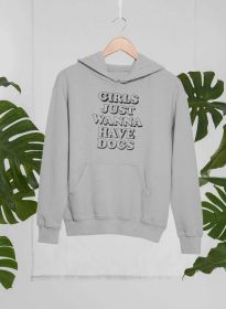 Girls Just Wanna Have Dogs Hoodie (Color: Athletic Heather, size: medium)