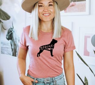 Rescue Mom T-shirt, Dog Mama Shirt, Rescue Dog Shirt, Dog Mom Shirt, Rescue Mom Shirt, Cute Dog Lover's Gift, Dog Mom Tshirt (size: 2XL)