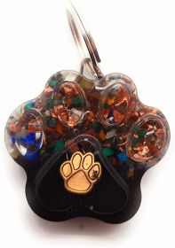 Calming Dog Charms EMF 5G Protection Paw Print over 25 pounds Chakra Crystals (Style: Paw Print, Material: Orgone)