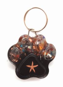 Calming Dog Charms EMF 5G Protection Paw Print over 25 pounds Chakra Crystals (Style: Starfish, Material: Orgone)