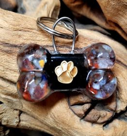 Calming Dog Charms EMF 5G Protection Dog Bone over 25 pounds Chakra Crystals (Style: Paw Print, Material: Orgone)